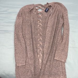 Cardigan with braided back